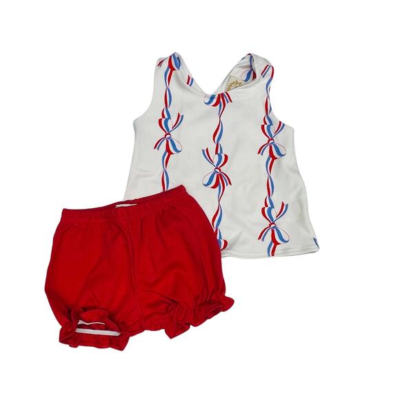 The Beaufort Bonnet Company Red and White Kids Matching Set